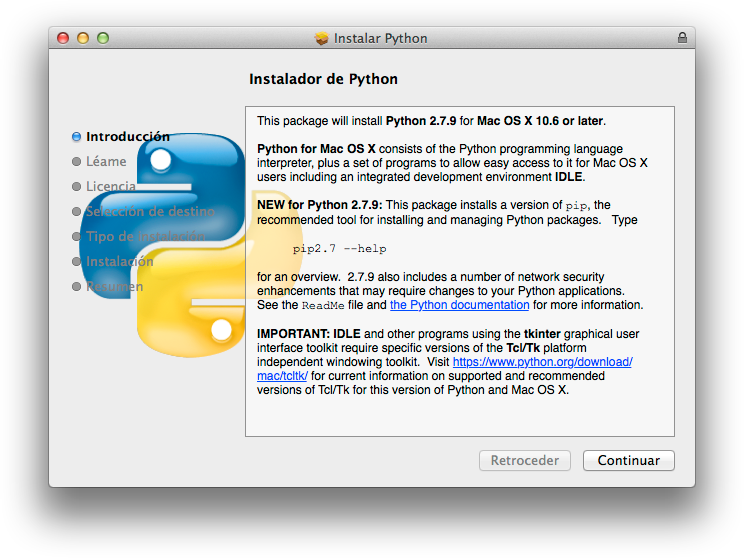 Python MAC instalar