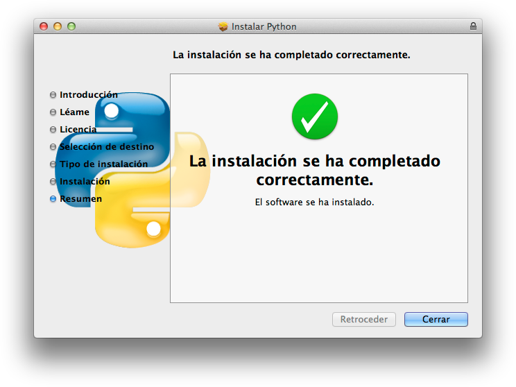 Python MAC instalación completa