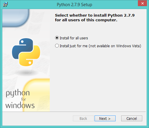 Python instalar Windows para todos los usuarios