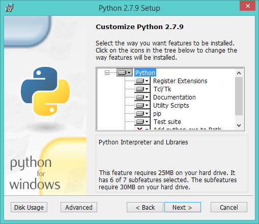 Python instalar Windows personalizar