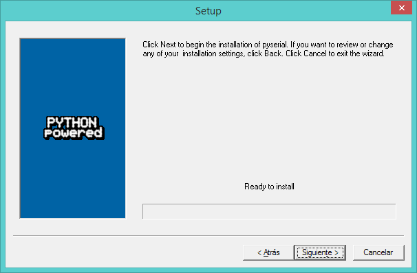 Python instalar serial port extension Windows preparado