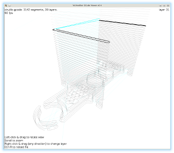 YAGV (Yet Another GCode Viewer) Visor G-Code