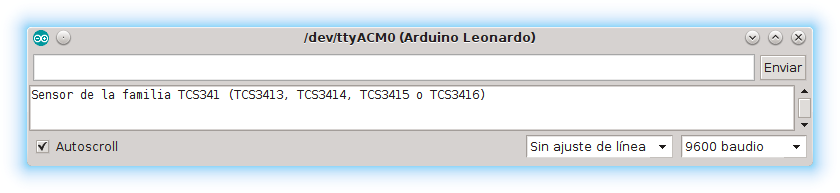 Sensor de la familia TCS3414 I2C Arduino