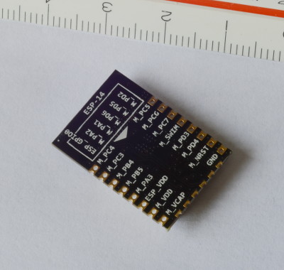 Módulo Wifi ESP8266 Modelo ESP-14 vista posterior