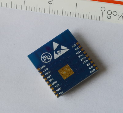 Módulo Wifi ESP8266 Modelo WROOM vista posterior