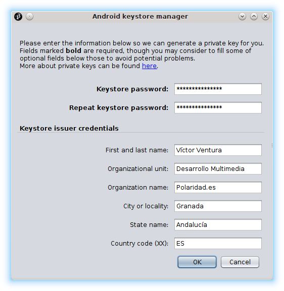 Processing Android keystore manager gestor almacenamiento claves