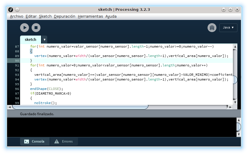 El IDE de Processing