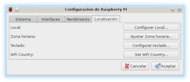 Instalar Linux SBC Raspbian rc_gui cambiar idioma localización