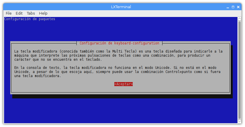 Instalar Linux SBC teclado configurar idioma multitecla