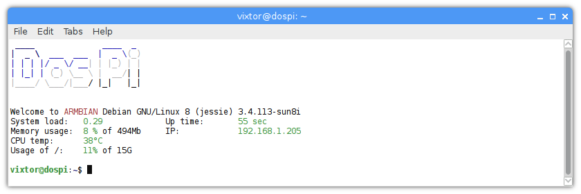 Linux SBC Armbian host nombre Raspberry