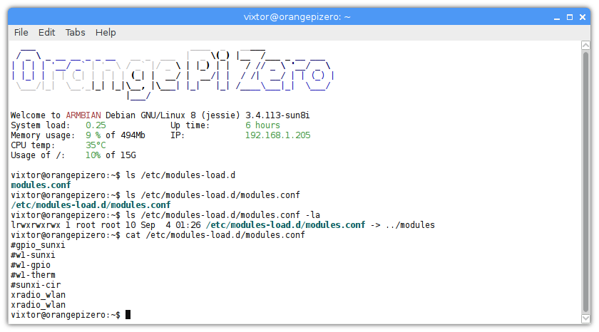Linux SBC driver etc modules-load.d modules.conf módulo kernel núcleo