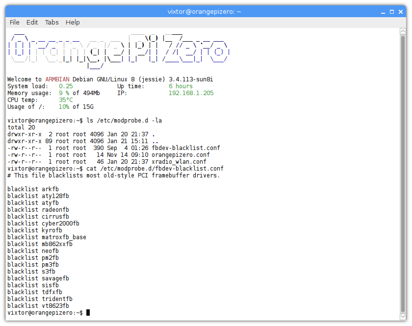 Linux SBC driver lista negra black list módulo kernel núcleo